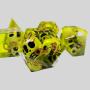 Resin Dice Set - 7 Pcs Transparent Square DND RPG Dice