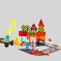 Magnetic Road Toppers Building Blocks Set - EN71 Certified