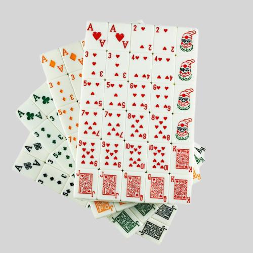 Custom 36mm Green Ivory Mahjong Tiles Set - Poker Rummy Game Cards