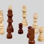 Folding Wooden Chess & Checkers Travel Board Game