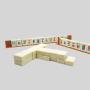Portable Mini Mahjong Set - 144pcs Plastic Game