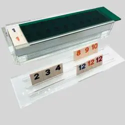 106 Tiles Rummy Set - Portable Game with Lucite Bases