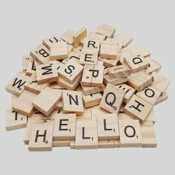 DIY Wood Alphabet Tiles, Scrabbles Game, Coasters (100 Set)