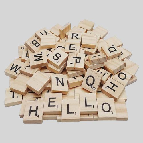 DIY Wood Alphabet Tiles, Scrabbles Game, Coasters (100 Set)