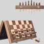 Portable Magnetic Wooden Chess Set - Kids & Adults