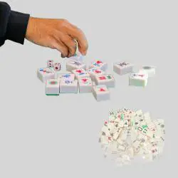 Chinese Mahjong Set - 144 Tiles, Portable with Box