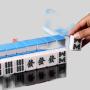 Classic Mini Mahjong Set - Travel Game Tiles, Blue, 144 Tiles