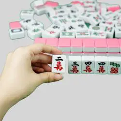 Pink Melamine Mahjong Set - Promotion Gift, Travel Game