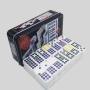 Classic Adult Dominoes Game Set - Tin Box, Family Fun 9 Dominoes