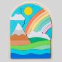 Rainbow Wooden Puzzle Board Game for Kids - Montessori Toys