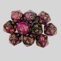 Two-Color Starry Sky D20 Dice Set - RPG Polyhedral Dice