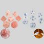 Pink Quartz D&D Dice Set - Custom Font & Logo