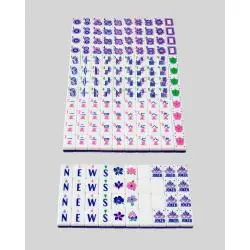 Colorful Acrylic Mahjong Tiles - Modern Gambling Games