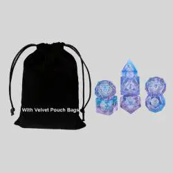 DND Polyhedral Dice Set - 7Pcs Resin Dice for RPG Games