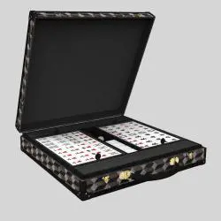 Luxury Leather Mahjong Gift Set - Christmas Travel Game Box