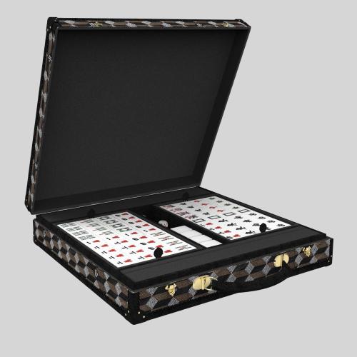 Luxury Leather Mahjong Gift Set - Christmas Travel Game Box