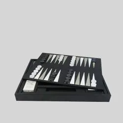 Leather Multi Game Box – Dominoes, Chess, Dice, Home Game Set