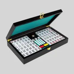 Luxury PU Leather Mahjong Game Set Travel Case Box YBS
