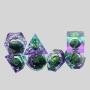 2023 Resin D&D Dice Set - Purple & Green Dragon Eye Dice