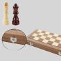 Magnetic Walnut Maple Folding Chess Set - 15 Inch Travel Chess Board