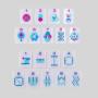 Hand Engraved LILAC Acrylic Mahjong Tiles