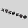 Metal DND Dice Set - Black & Purple Polyhedral Dice
