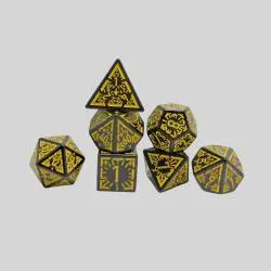 Vintage Hollow Dice Set - 7PC Acrylic DND Dice