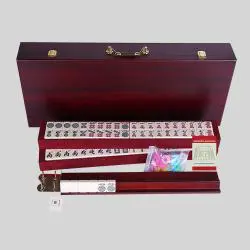 American Mahjong Set - Wooden Case, 166 Tiles, Family Game