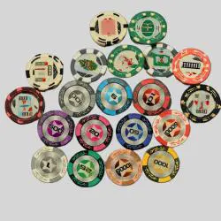 Custom Logo Poker Chips - 14g Clay Casino Chips