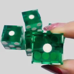 Acrylic D&D Dice Set - 5 Pieces Transparent Dice (Blue, Red, Yellow, Purple, Green)