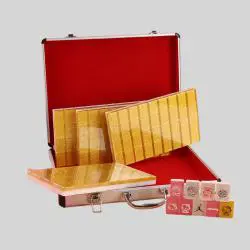 High Quality Golden Pink Sequins Mahjong Tiles