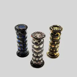 7-in-1 Zinc Alloy Dice Tower - Customizable DND Polyhedral Dice