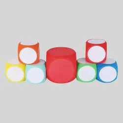 Customized Round Dot Dice - Green Blue EVA Foam Game Dice
