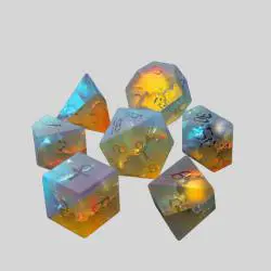 Custom Matte Glass DND Dice Set - 7 Pcs RPG Dice