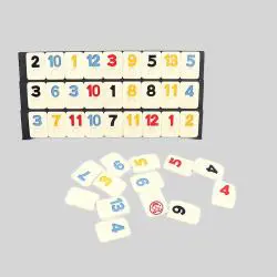 Custom Mahjong Rummy Set - Ivory Melamine Dominoes in Tin Box