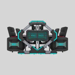 RGB Diamond Guardrail Gaming Table - WE Esports Desktop
