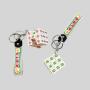 Mahjong Panda Keychain - UV Printed, Durable Plastic