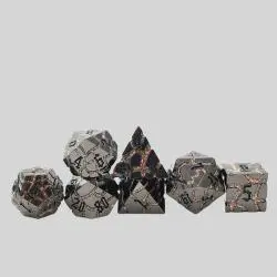 DND Metal Stripe Dice - Custom D&D Game Dice