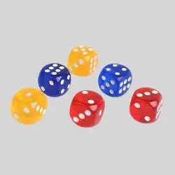 Custom Dice Set - Black Purple, 16/20/25/30mm, Casino Ludo