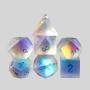 Rainbow Prism DND Gem Dice Set - Custom Polyhedral Glass Dice