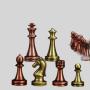 Luxury Bronze Magnetic Chess Board - Zwarte Beer