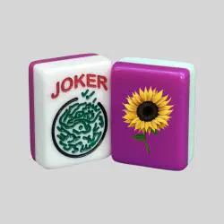 Custom Printed Sunflower Mahjong Tiles