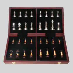 Acrylic Wooden Chess Set - Vintage European King Chess Game