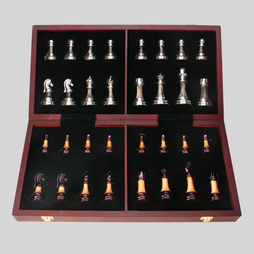 Acrylic Wooden Chess Set - Vintage European King Chess Game