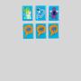 Electric Blue Mahjong Tiles Custom Design