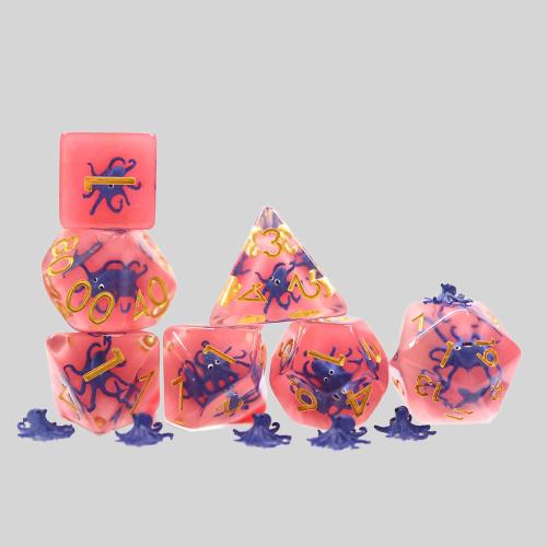 Custom Resin Octopus Dice - DND RPG Board Game