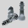 Glass Chess Set 20x20cm Transparent Board Game Set HOOLEESH HL397
