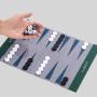 Luxury PU Leather Backgammon Set - Handmade, Custom Roll-up Game
