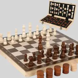 2 in 1 Magnetic Chess Set, Folding Board Game, Travel Chess Set