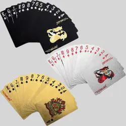 Custom Black Gold Poker Cards - Durable Playing Cards